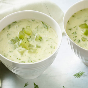 Kalte Gurken-Minz-Suppe