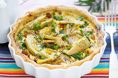 Quiche mit Artischocken und Kräutern