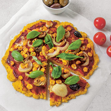 Leichte Polentapizza – vegan und glutenfrei