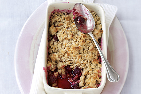 Kirsch-Crumble mit Vollkornstreusel