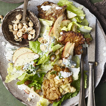 Austernpilze mit Endivien-Apfel-Salat